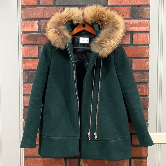 Sandro Maxa Hooded Trim Coat - Picture 11 of 11